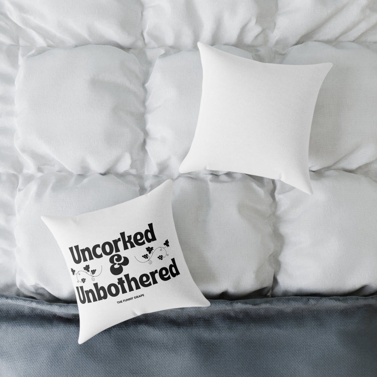 Uncorked & Unbothered Wine Lover Square Pillow