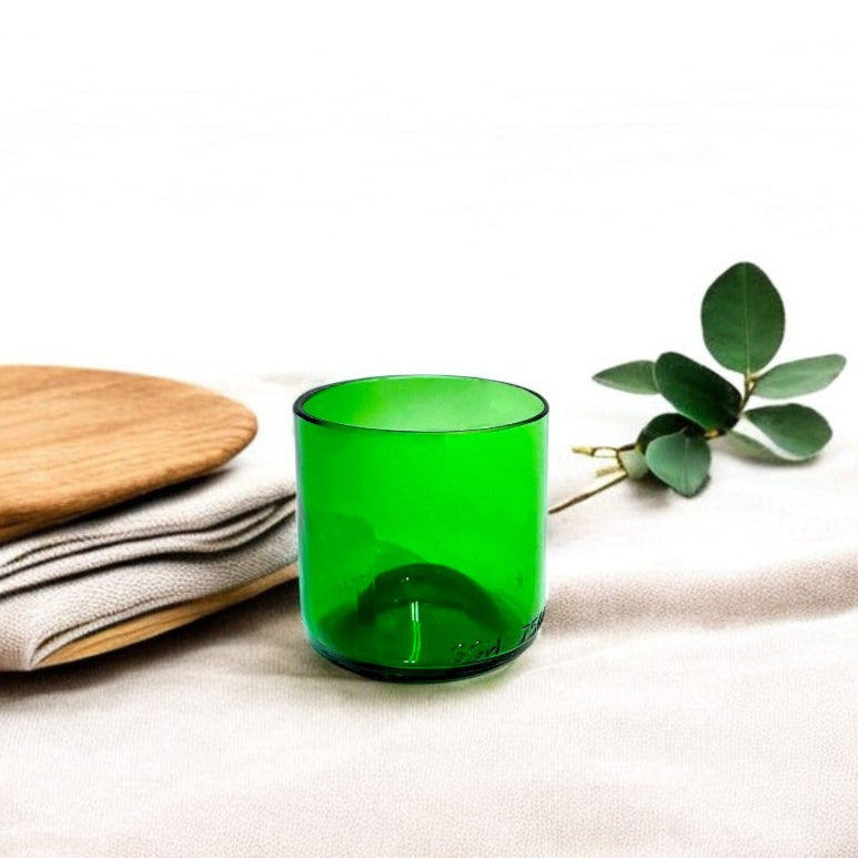 Green Wine Bottle Drinking Glasses