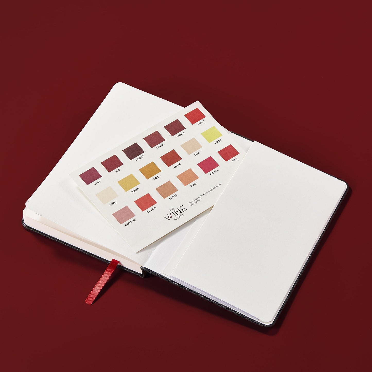 Wine Folly Wine Journal Guided Wine Tasting Notes (5" x 7" B6 Notebook) - Features 4 Step Tasting Method, Wine Color Reference Card, and Page Marker (Black)