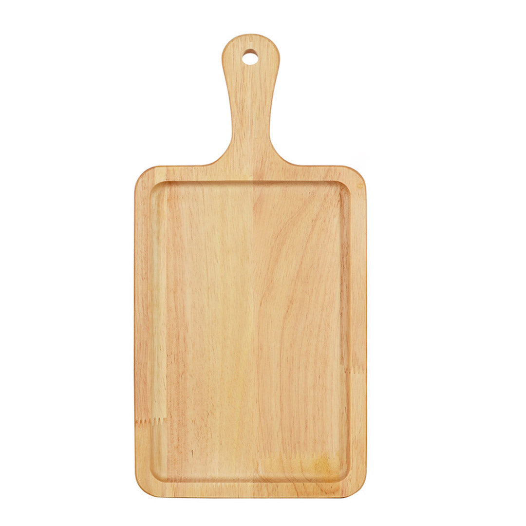 NNEAGS 30cm Rectangle Premium Wooden Oak Food Serving Tray Charcuterie Board Paddle Home Decor