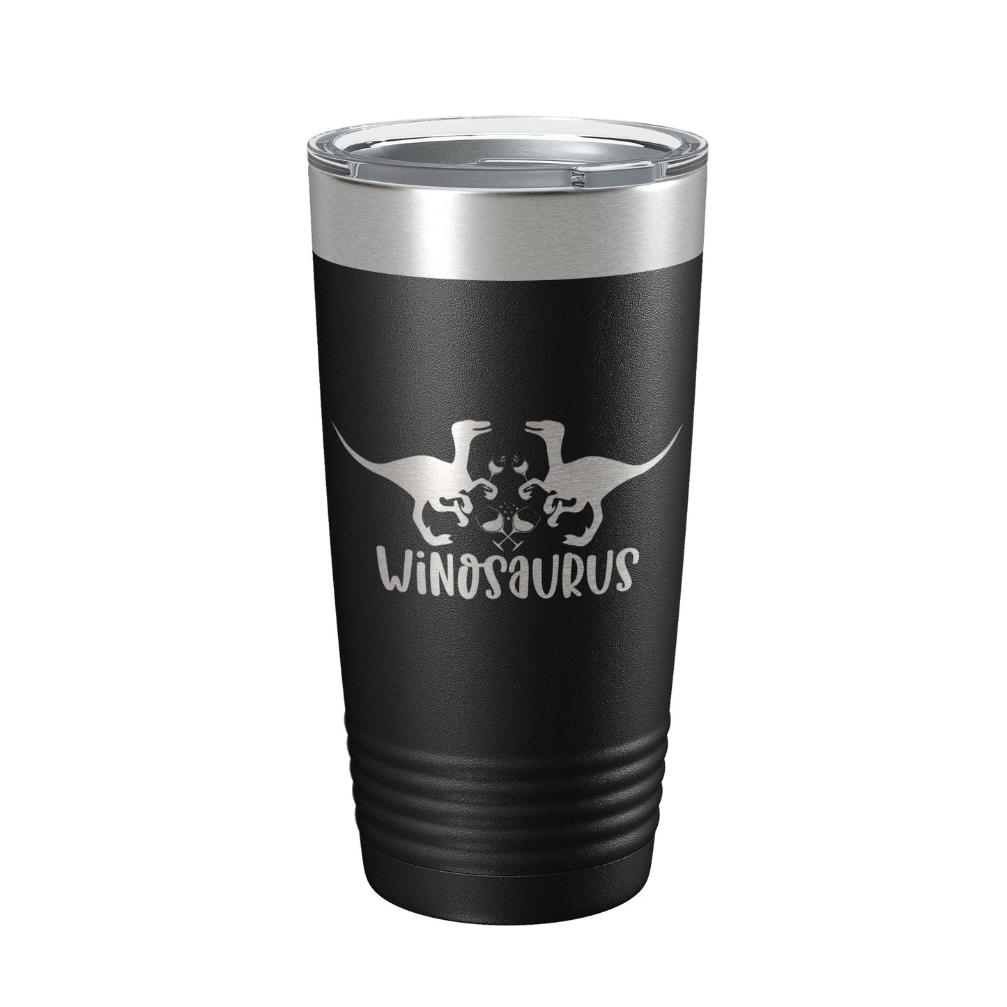 Winosaurus Tumbler Travel Mug Wine Dinosaur Funny Gift Insulated Laser Engraved Coffee Cup 20 oz-5