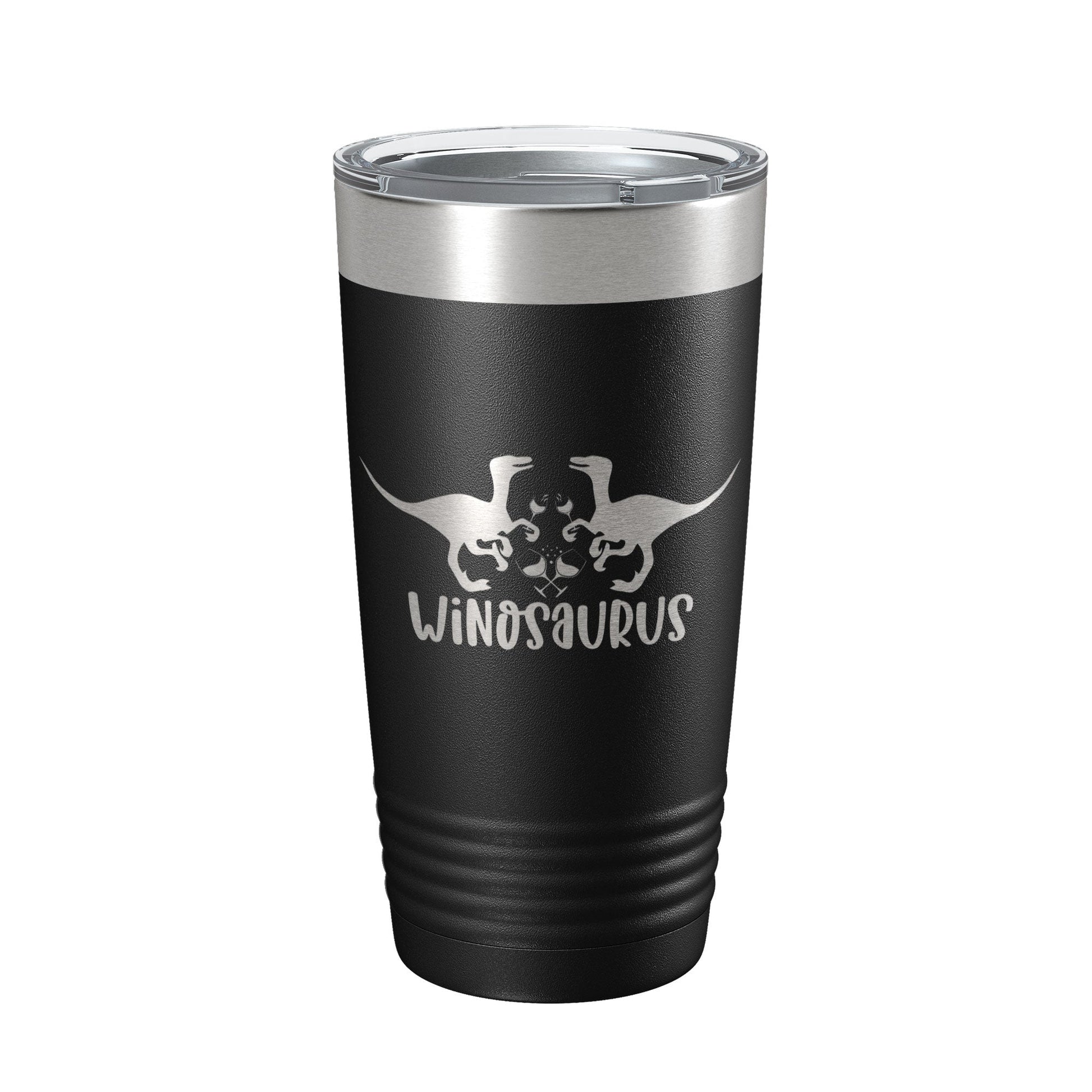 Winosaurus Tumbler Travel Mug Wine Dinosaur Funny Gift Insulated Laser Engraved Coffee Cup 20 oz-5