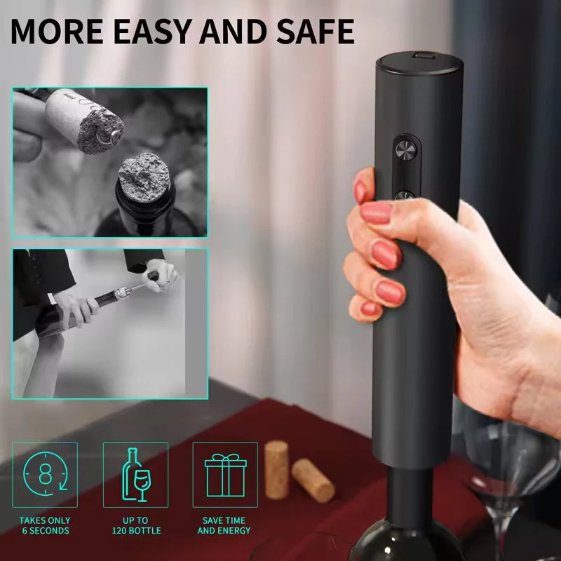Electric Wine Opener Set Automatic Wine Opener Spiral Corkscrew