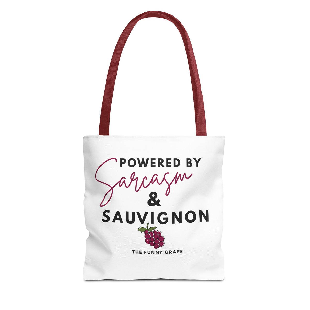 Powered by Sarcasm & Sauvignon Tote Bag | The Funny Grape
