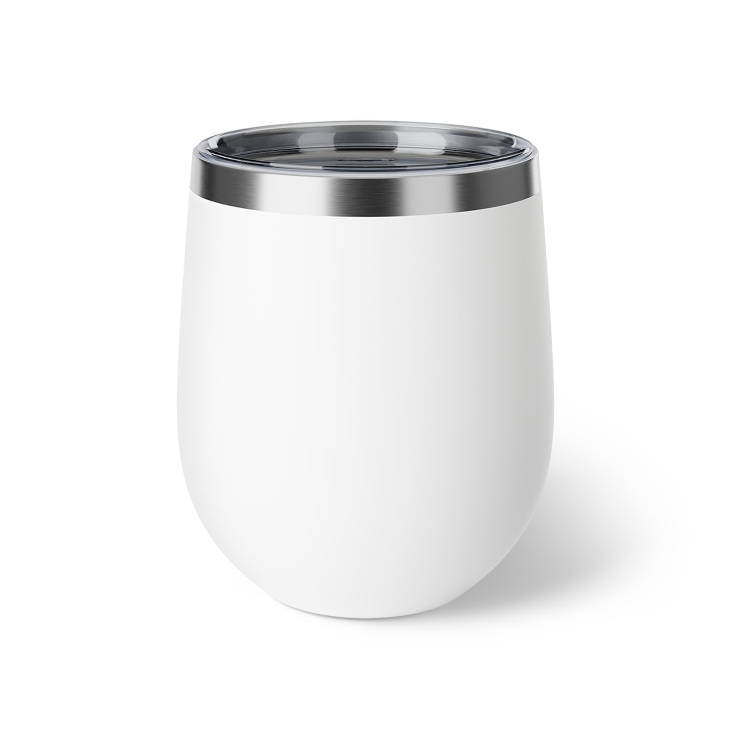 Wine Tumbler — "friends + wine: simple happiness" 12oz Insulated Cup
