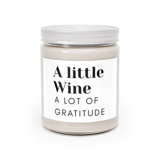 A Little Wine, A Lot of Gratitude Scented Soy Candle | The Funny Grape