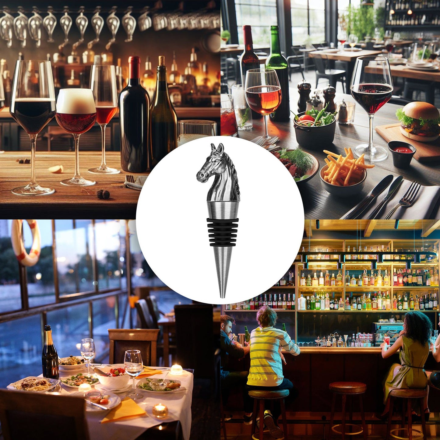 Luxury Horse Head Wine Bottle Stopper Animal-shaped Wine Stopper For