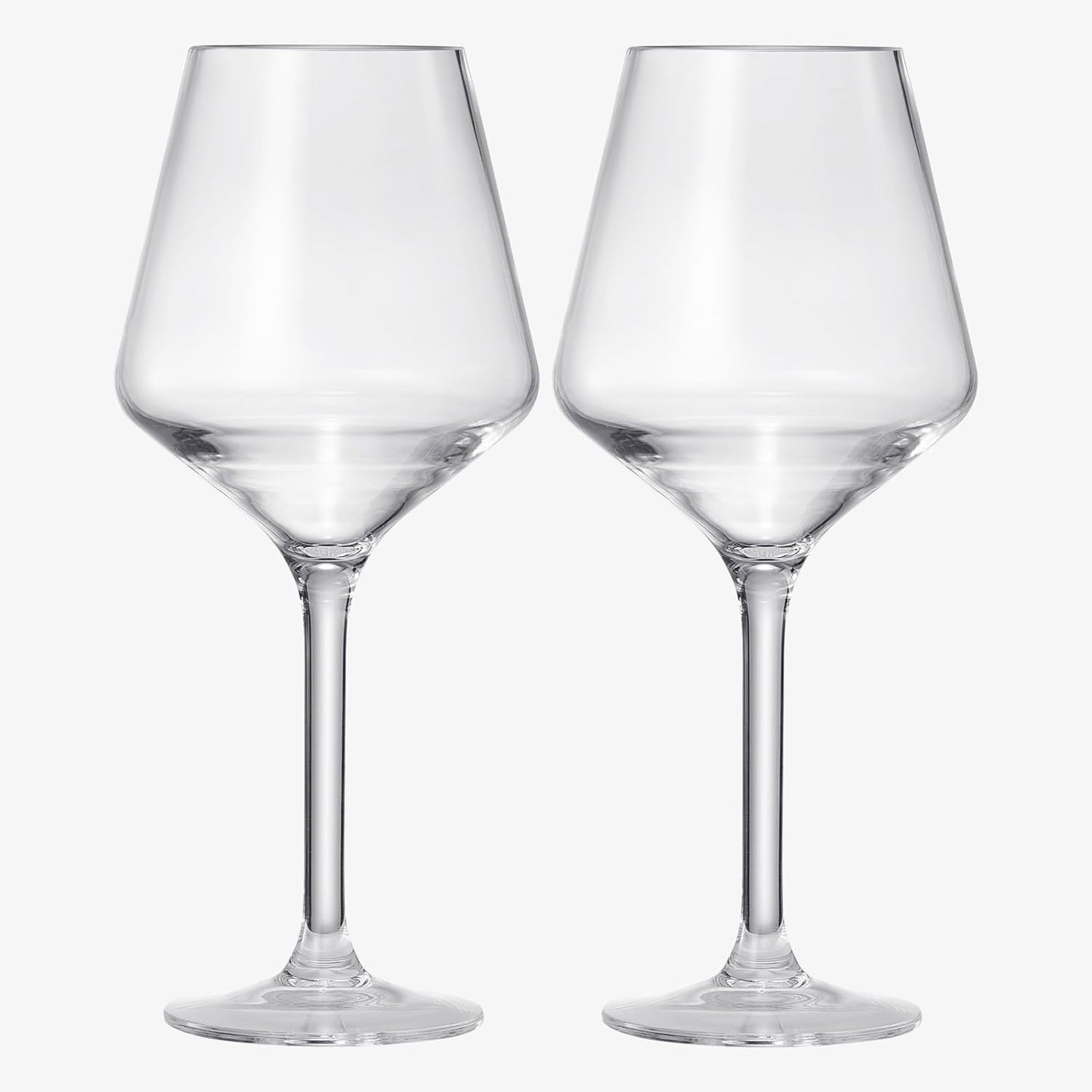 Unbreakable Stemmed Wine Glasses, Tritan Acrylic | Set of 2 | European Style Crystal Drinkware, 18oz-1