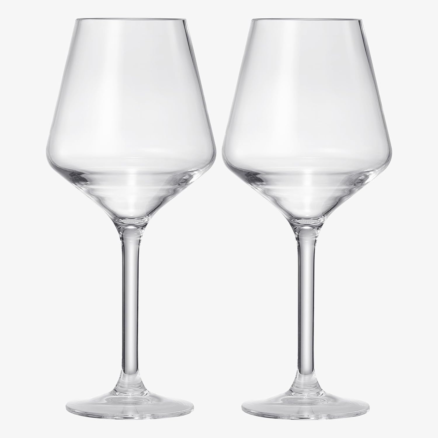Unbreakable Stemmed Wine Glasses, Tritan Acrylic | Set of 2 | European Style Crystal Drinkware, 18oz-1