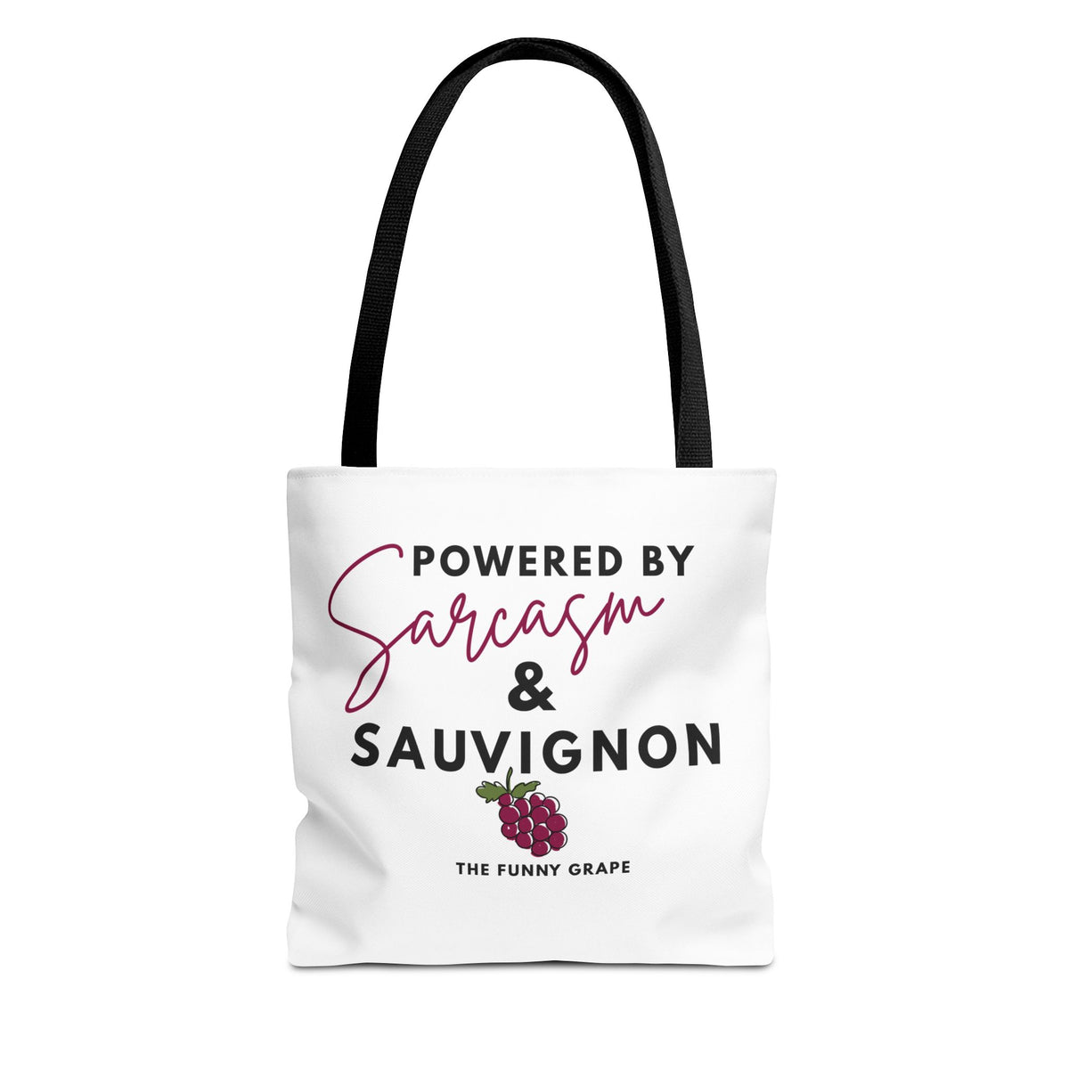 Powered by Sarcasm & Sauvignon Tote Bag | The Funny Grape