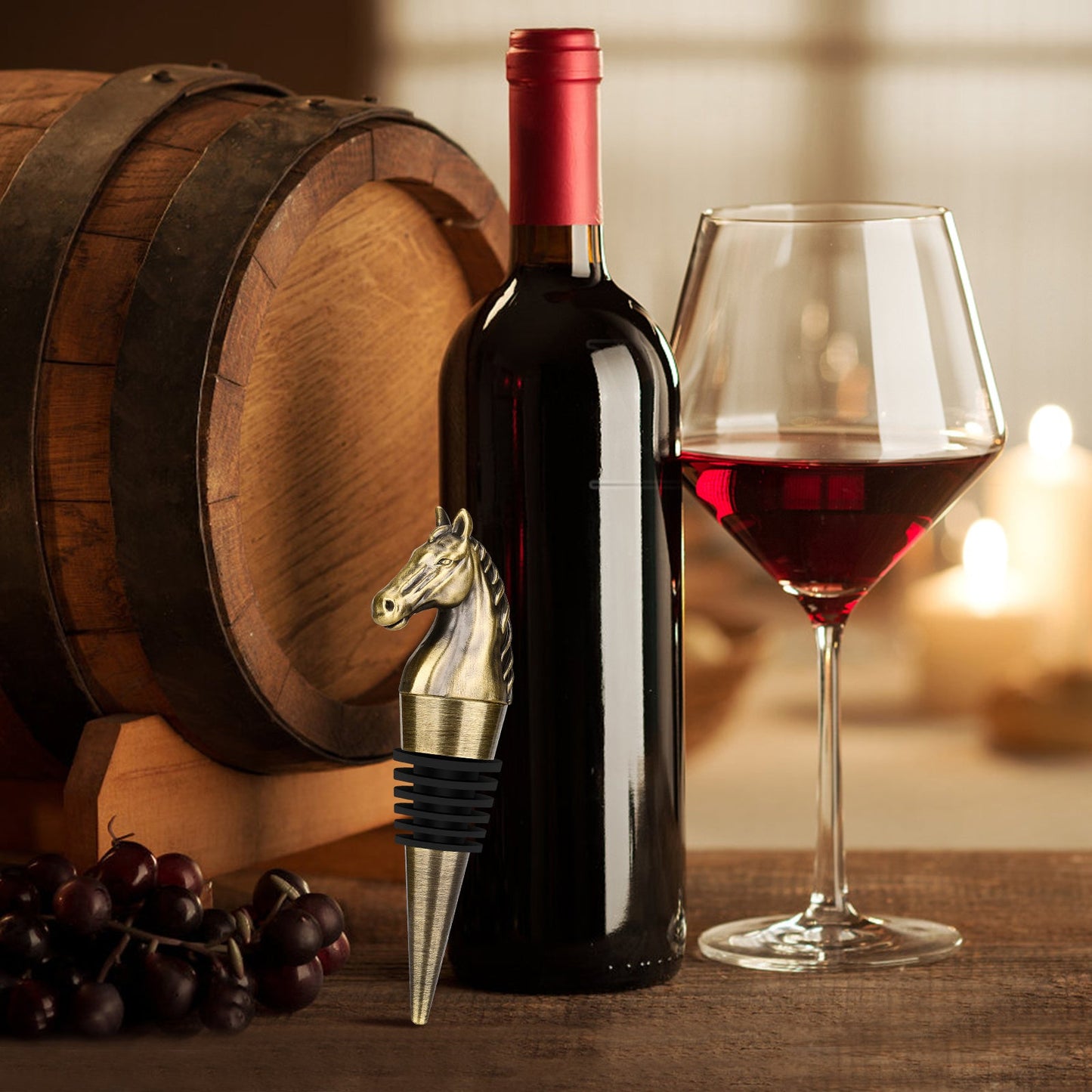 Luxury Horse Head Wine Bottle Stopper Animal-shaped Wine Stopper For