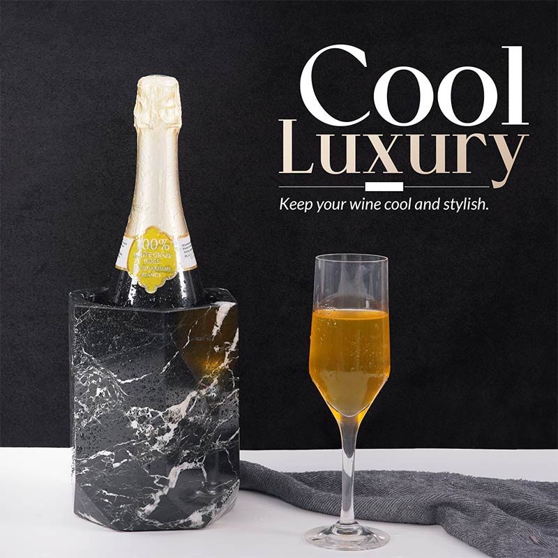 Marble Wine Cooler For Champagne - Wine Bottle Holder & Beverage Cooler