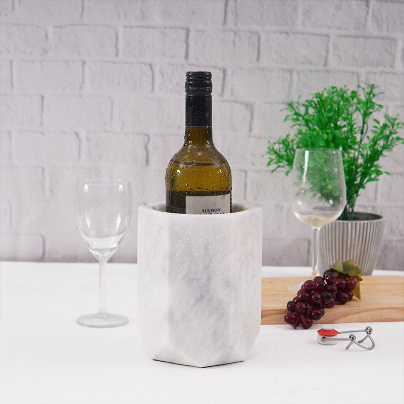Marble Wine Cooler For Champagne - Wine Bottle Holder & Beverage Cooler