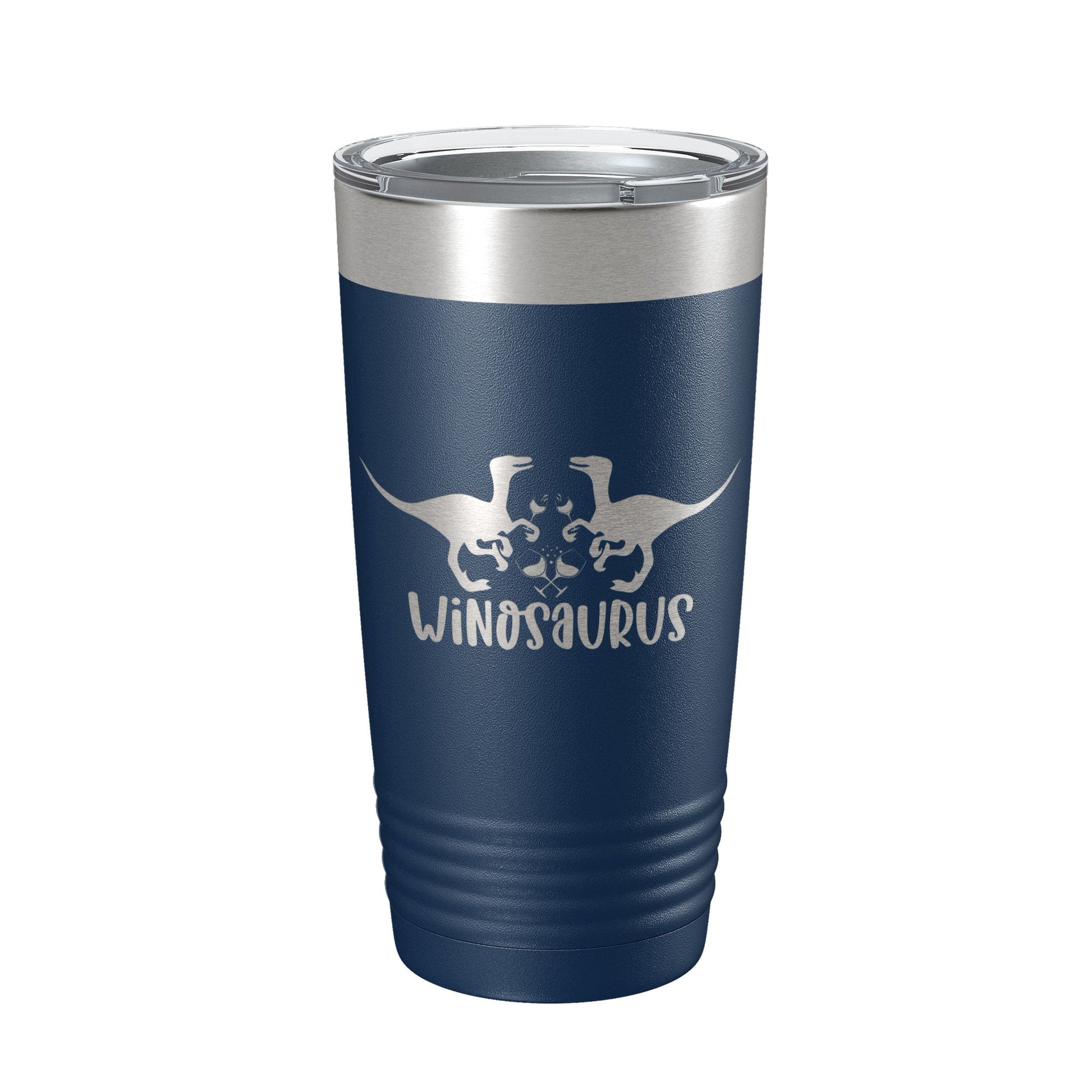 Winosaurus Tumbler Travel Mug Wine Dinosaur Funny Gift Insulated Laser Engraved Coffee Cup 20 oz-2