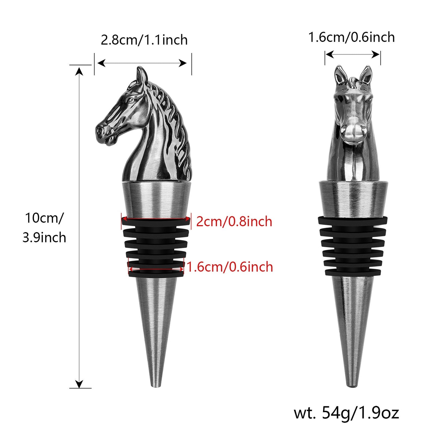 Luxury Horse Head Wine Bottle Stopper Animal-shaped Wine Stopper For